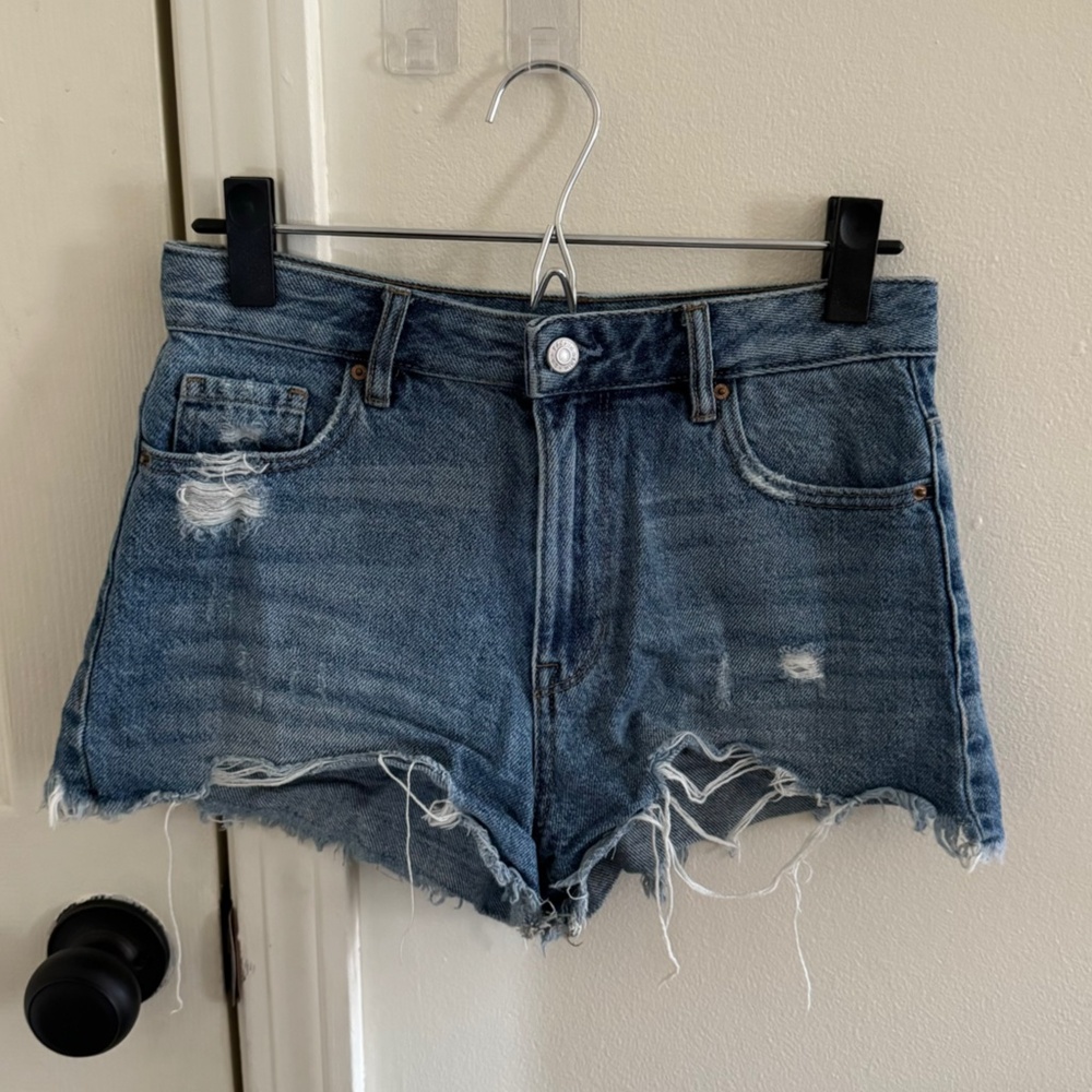 PacSun High Rise Festival Jean Shorts Distressed Bottoms sz25